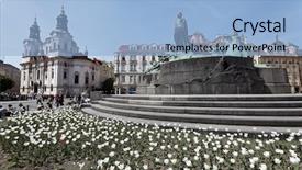  Presentation with prague - Beautiful slides featuring prague backdrop and a light blue colored foreground