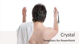  Presentation with pilgrim - Presentation theme enhanced with praide worship - young man muslim pilgrim background and a lemonade colored foreground