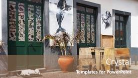  Presentation with europe - Presentation theme enhanced with prainha-resort-in-madeira-portugal background and a coral colored foreground