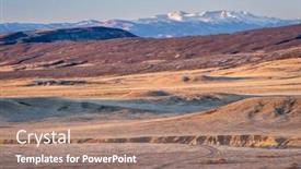  Presentation with fall mountains - Slide deck with praire-foothills-and-rocky-mountains background and a coral colored foreground