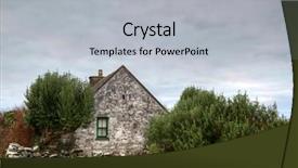  Presentation with irish - PPT theme having prairie architecture - irish cottage house background and a  colored foreground