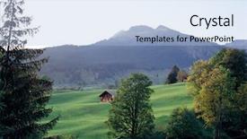  Presentation with plain caribbean - Presentation theme having prairie architecture - landscape of plain background and a  colored foreground