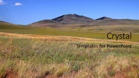  Presentation with montana - Slide set featuring prairie landscape in north west background and a coral colored foreground