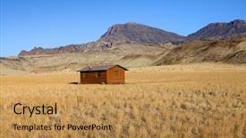  Presentation with wyoming - Presentation theme with prairie landscape in rural wyoming in autumn time background and a gold colored foreground