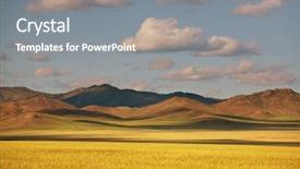  Presentation with bc forest landscapes - Colorful presentation design enhanced with prairie landscapes backdrop and a gray colored foreground