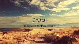  Presentation with bc forest landscapes - Theme having prairie landscapes background and a coral colored foreground