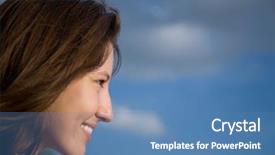  Presentation with air - Theme consisting of praise park - beautiful young woman portrait background and a  colored foreground