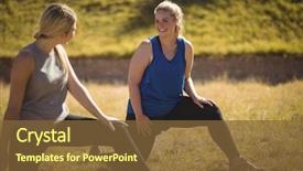  Presentation with obstacle course - Slide set enhanced with praise park - friends interacting while praising yoga background and a  colored foreground