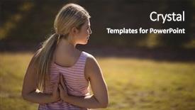  Presentation with obstacle course - Colorful presentation theme enhanced with praise park - woman praising yoga during obstacle backdrop and a  colored foreground