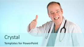  Presentation with praise - Amazing slides having praise thankfulness - doctor with thumbs up backdrop and a cool aqua colored foreground