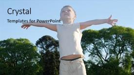  Presentation with praise - Presentation theme consisting of praise thankfulness - pleasure of a life background and a light blue colored foreground