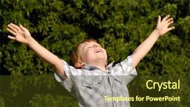  Presentation with praise - Slides consisting of praise worship - boy with open hands lifted background and a tawny brown colored foreground