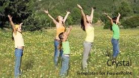  Presentation with praise - Presentation theme featuring praise worship - group of happy children background and a gold colored foreground