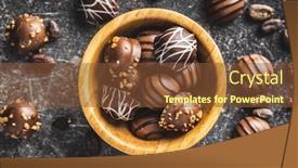  Presentation with praline - Beautiful PPT layouts featuring praline-bonbons-chocolate-truffles backdrop and a tawny brown colored foreground