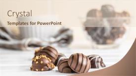  Presentation with praline - Slide deck enhanced with praline-bonbons-chocolate-truffles background and a lemonade colored foreground