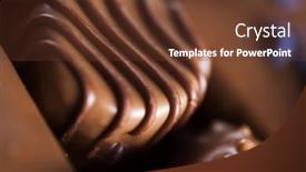  Presentation with praline - Amazing PPT theme having praline-chocolate-on-wooden-backgroud backdrop and a tawny brown colored foreground