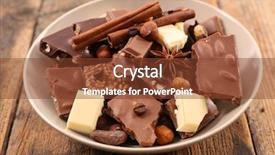  Presentation with praline - Cool new presentation theme with pralines - chocolate praline and spice backdrop and a  colored foreground