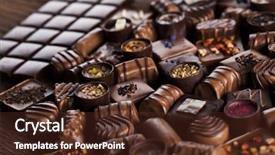  Presentation with praline - Amazing slide deck having pralines - praline chocolate on wooden backgroud backdrop and a tawny brown colored foreground