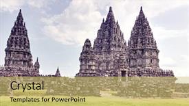  Presentation with java island - Amazing slides having prambanan-temple-java-island-indonesia backdrop and a yellow colored foreground