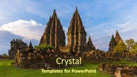  Presentation with java island - PPT theme consisting of prambanan-temple-near-yogyakarta background and a tawny brown colored foreground