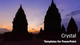  Presentation with java island - Colorful slide set enhanced with prambanan-temple-near-yogyakarta backdrop and a black colored foreground