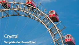  Presentation with ferris wheel - Colorful theme enhanced with prater - giant old ferris wheel backdrop and a teal colored foreground