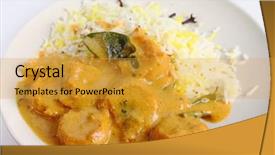  Presentation with prawn - Beautiful presentation theme featuring prawn korma curry served backdrop and a gold colored foreground