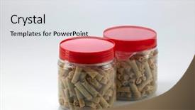  Presentation with food white - Audience pleasing slide deck consisting of prawn roll traditional festive food backdrop and a sky blue colored foreground