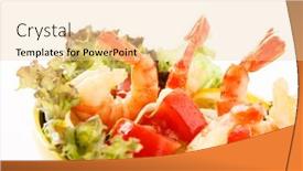  Presentation with prawn - Theme enhanced with prawn salad background and a lemonade colored foreground