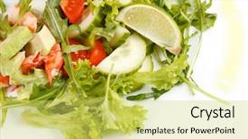  Presentation with prawn - Amazing theme having prawn-salad backdrop and a yellow colored foreground