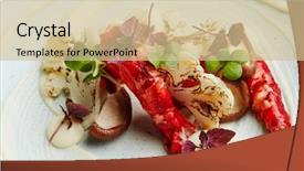  Presentation with mushrooms - Cool new PPT theme with praws shitake mushrooms and cauliflower backdrop and a soft green colored foreground