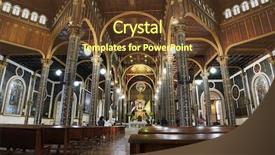  Presentation with costa rica - Presentation theme featuring pray america - basilica de nuestra senora de background and a tawny brown colored foreground