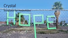  Presentation with hope letter - Presentation theme featuring pray america - hope spelled out in letter background and a light blue colored foreground