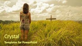  Presentation with grief - Slides enhanced with pray jesis - woman at grief background and a  colored foreground