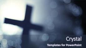  Presentation with cross - PPT theme having prayer - abstract cross background and a ocean colored foreground