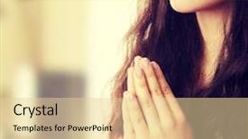  Presentation with close up of young girls - Cool new presentation theme with prayer - closeup portrait of a young backdrop and a lemonade colored foreground