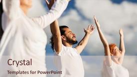  Presentation with exercises - Slides featuring prayer - fitness sport and healthy lifestyle background and a lemonade colored foreground