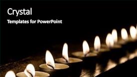  Presentation with lit candles - Cool new slides with prayer - lit candles in a row backdrop and a black colored foreground