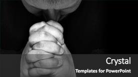  Presentation with black man - Amazing presentation theme having prayer - man pray for something backdrop and a dark gray colored foreground