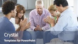  Presentation with bible study - Amazing presentation design having prayer - meeting of bible study group backdrop and a ocean colored foreground