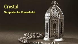  Presentation with prayer image - Cool new slide set with prayer - metallic ramadan lamp with islamic backdrop and a wine colored foreground