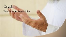  Presentation with eastern - Slide deck enhanced with prayer - middle eastern arabic people praying background and a lemonade colored foreground