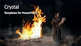  Presentation with christian prayer - PPT layouts consisting of prayer against a big fire background and a black colored foreground