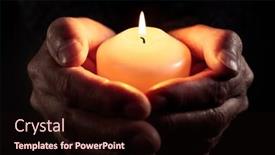  Presentation with prayer hands - Slide set enhanced with prayer-and-worship-holding-burning background and a wine colored foreground