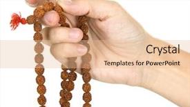  Presentation with rosary - Presentation theme consisting of prayer bead - praying with a rosary background background and a lemonade colored foreground