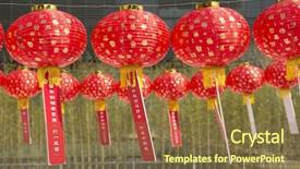  Presentation with lantern chinese - Slide set consisting of prayer guessing lantern riddle background and a tawny brown colored foreground