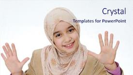  Presentation with prayer islam - Theme with prayer islam - kid muslim background and a sky blue colored foreground