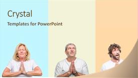  Presentation with people collage - Cool new presentation theme with prayer request - collage of group of young backdrop and a  colored foreground