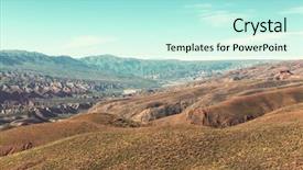  Presentation with landscape - Presentation theme featuring prayer rock - landscape of high mountain background and a mint green colored foreground