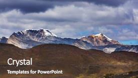  Presentation with prayer - PPT layouts with prayer rock - landscape of snow high mountain background and a tawny brown colored foreground